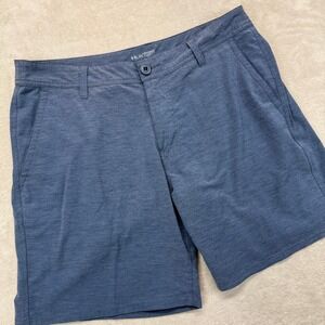 Huk Shorts‎ Men's 36 Performance Fishing Blue Heathered Outdoor Camping Vacation